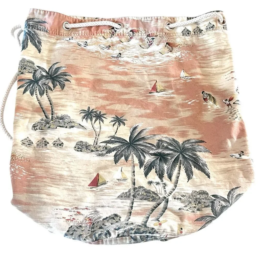 Vintage 90’s Tommy Bahama XL Cotton Drawstring Sling Bag